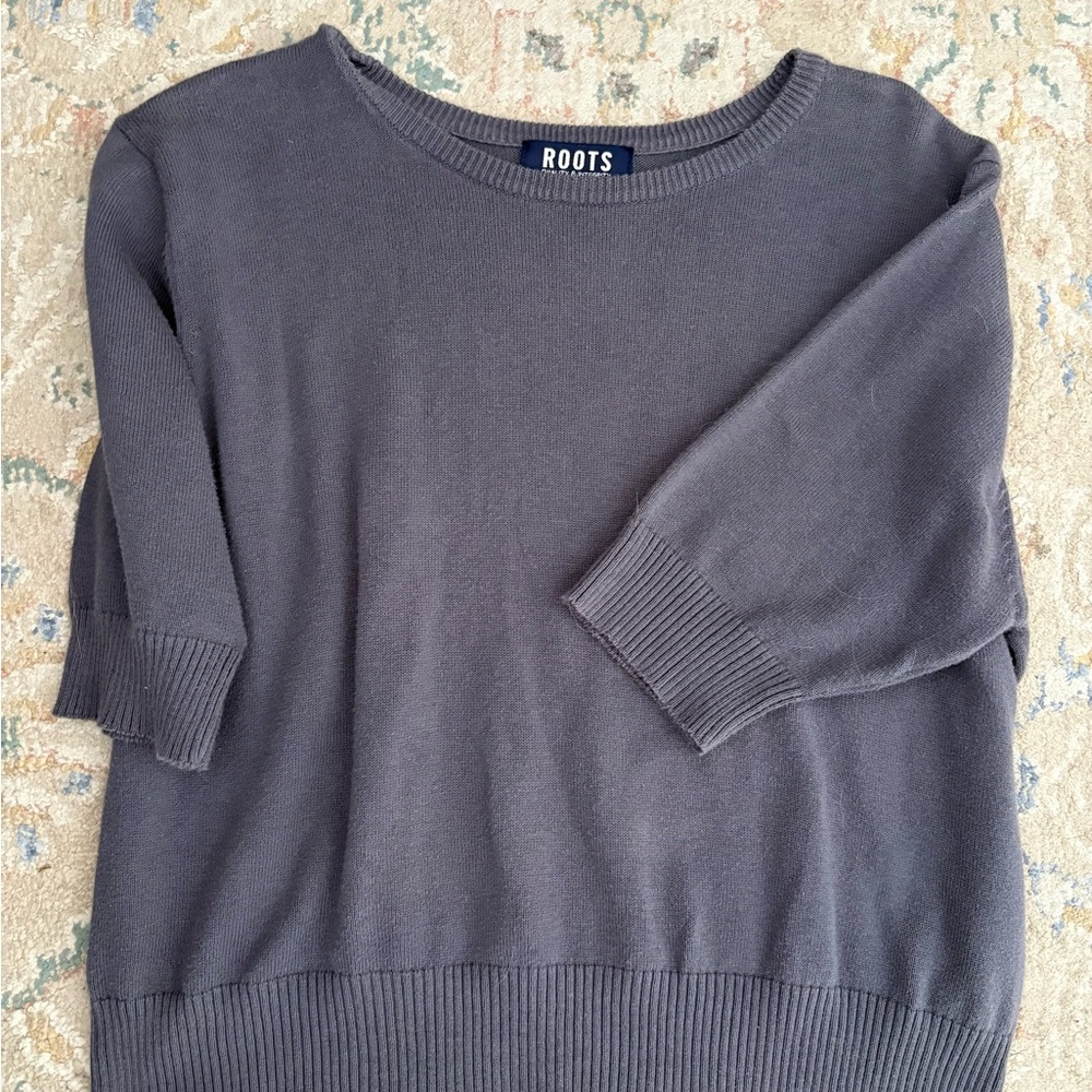 Roots Charcoal Knit Pullover